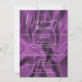 Invitation Plum Wedding Registry (Devant)