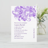 Invitation Plume bat mitzvah antique (Debout devant)