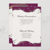 Invitation Plume de Peacock dans les torrents - Réception, Ca (Devant / Derrière)