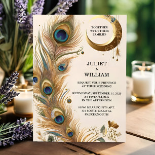 Invitation Plume Russe Asiatique Ciel Cloud Mariage