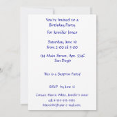 Invitation Plumeria blanche et rose (Dos)