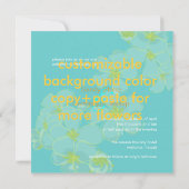 Invitation Plumeria / Luau rose vif/diplôme/Mariage (Dos)