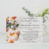 Invitation Plumeria Orchid Lei dans le mariage de Sand Beach (Debout devant)