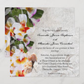 Invitation Plumeria Orchid Lei dans le mariage de Sand Beach (Devant / Derrière)