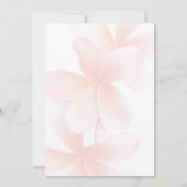 Invitation Plumeria Pink Floral Funeral Service Card (Dos)