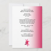 Invitation Plumeria rose Fleurs sur rose, Floral, Mariage (Dos)