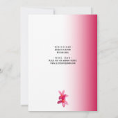 Invitation Plumeria rose Fleurs sur rose, Floral, Save Date (Dos)