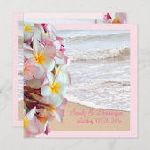 Invitation Plumeria rose PixDezines/plage/do-it-yourself arri (Devant / Derrière)