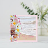 Invitation Plumeria rose PixDezines/plage/do-it-yourself arri (Debout devant)