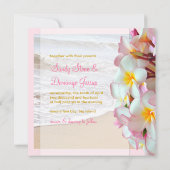 Invitation Plumeria rose PixDezines/plage/do-it-yourself arri (Dos)