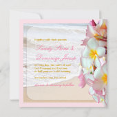 Invitation Plumeria rose PixDezines/plage/do-it-yourself arri (Dos)