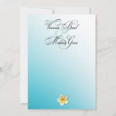 Invitation Plumeria Starfish Beach Mariage hawaïen (Dos)