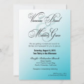 Invitation Plumeria Starfish Beach Mariage tropical (Dos)