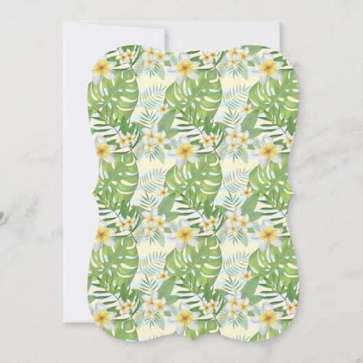 Invitation Plumeria tropicale Retraite (Dos)
