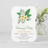 Invitation Plumeria tropicale Retraite (Debout devant)