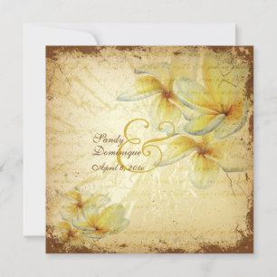 Invitation Plumeria Vintage PixDezines