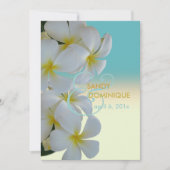 Invitation Plumerias de PixDezines/plage tropicale (Devant)