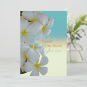 Invitation Plumerias de PixDezines/plage tropicale (Debout devant)