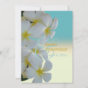 Invitation Plumerias de PixDezines/plage tropicale