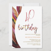 Invitation Plumes artistiques Aquarelle florale Art (Devant)