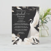 Invitation Plumes Asiatique Sky Cloud Crane Fête des mariées (Debout devant)