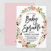 Plumes de Bohème Fleur Wreath rose Bébé Sprinkel