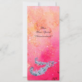 Invitation PLUMES DE DIAMANT, paillettes roses (Dos)
