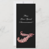 Invitation PLUMES DE DIAMANT, rose (Dos)