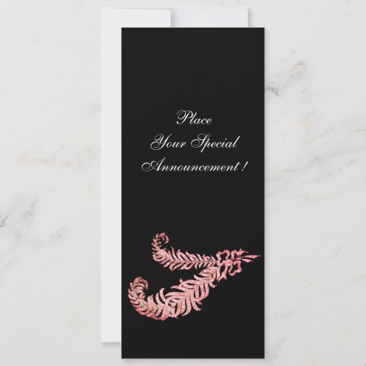 Invitation PLUMES DE DIAMANT, rose (Dos)