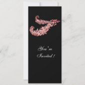 Invitation PLUMES DE DIAMANT, rose (Devant)