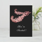 Invitation PLUMES DE DIAMANT, rose (Debout devant)