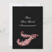 Invitation PLUMES DE DIAMANT, rose (Dos)