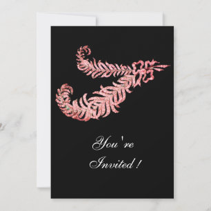Invitation PLUMES DE DIAMANT, rose