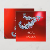 Invitation PLUMES DE DIAMANT  Rubis Rouge (Devant / Derrière)