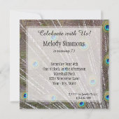 Invitation Plumes de paon Anniversaire (Dos)