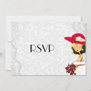 Invitation Plumes de paon de mariée Mariage RSVP