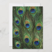 Invitation Plumes de paon - Fête des mariées (Dos)