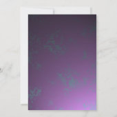 Invitation Plumes de paon Mariage violet (Dos)