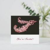 Invitation PLUMES DIAMANT ROSE , Métallic Argent (Debout devant)