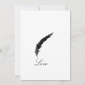 Invitation Plumes douces et blanches (Dos)