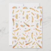 Invitation Plumes florales Antlers Dîner de répétition de boi (Dos)