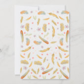 Invitation Plumes florales Antlers Mariage de bois d'été (Dos)