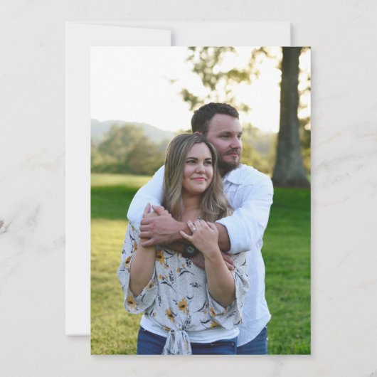 Invitation Plumes minimum Magenta Mariage Enregistrer la date (Dos)