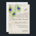 Invitation Plumes Peacock Black Mariage damassé papeterie<br><div class="desc">PALETTE DE COULEUR : riche noir profond, bordeaux, crème, tan, bleu, violet, vert et or. COLLECTION DE DESIGN : PALETTE DE COULEUR : Noir, tan, crème, or, bleu, vert et violet. COLLECTION DE DESIGN : Il s'agit d'un ensemble de Faire-part de mariage de produits complets correspondants. Modernes et contemporaines, les...</div>