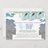 Invitation Plumes Peacock Peacock des années 20 (Devant)