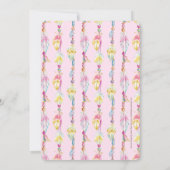 Invitation Plumes sweets sixteens d'aquarelle rose (Dos)