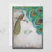 Invitation Plumes Vintages de luxe rustique (Dos)