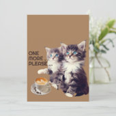 Invitation Plus de café pour les chats. (Debout devant)