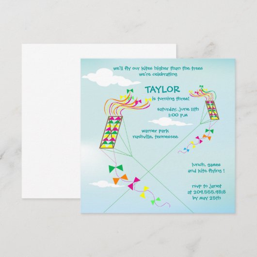 Invitation Plus haut - anniversaire invitations-3 de (Devant / Derrière)