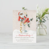 Invitation Plus Jingle Bell Père Noël Martini Noël (Debout devant)